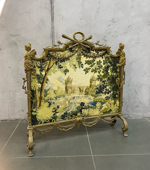 Antique Fireplace Screen