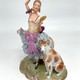 Vintage sculpture "Girl with Greyhounds"