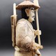 Antique sculpture "Warrior - Guardian", Japan, bone