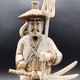 Антикварная скульптура "Воин - Страж", Япония, кость