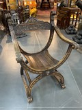 Антикварное курульное кресло «Сатир»