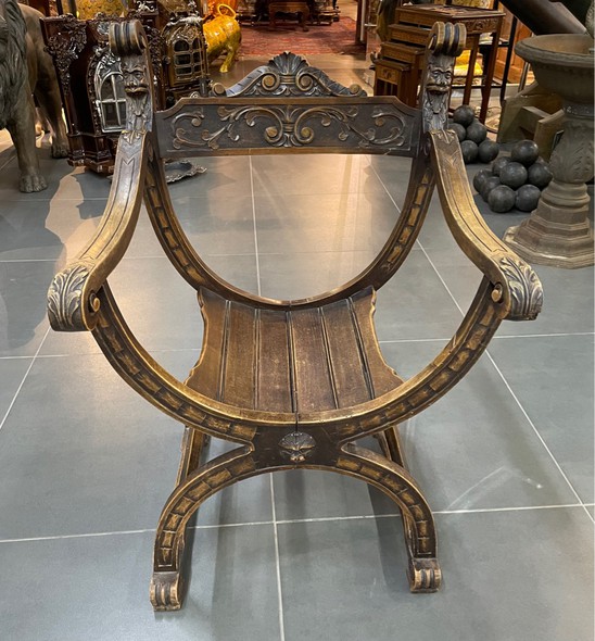 Antique curule chair "Satyr"