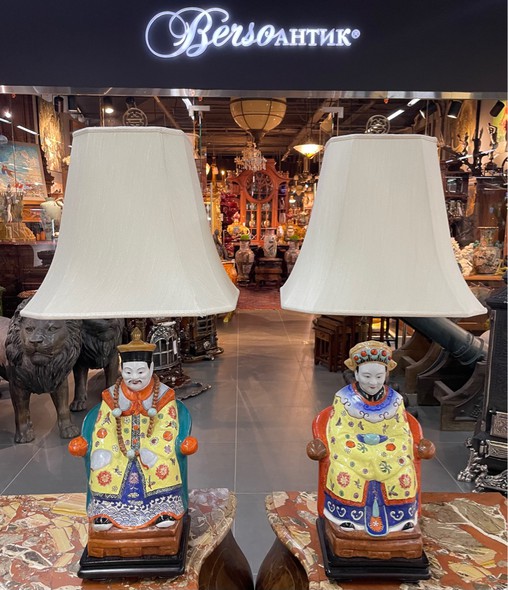 Antique table lamps "Emperor and Empress", China