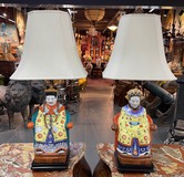 Антикварные настольные лампы "Император и Императрица", Китай