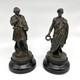 Antique paired sculptures "Phidias and Pericles"