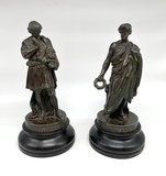 Antique paired sculptures "Phidias and Pericles"