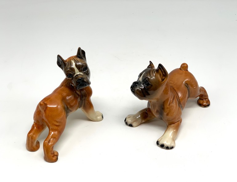 Antique figurines "Boxers"