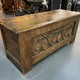 Antique chest with lotuses