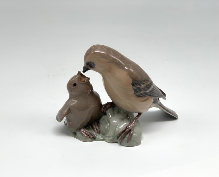 Antique figurine "Bird and chick" Bing and Grendal
