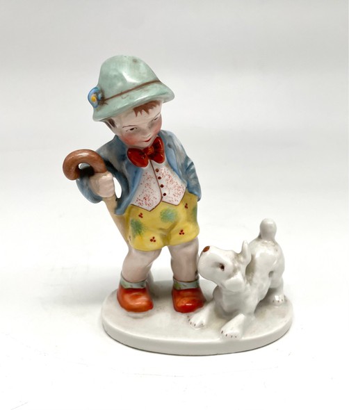 Vintage figurine "Boy with a dog"