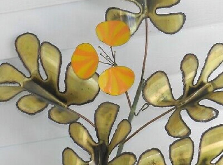 Vintage wall panel "Blooming branch"
