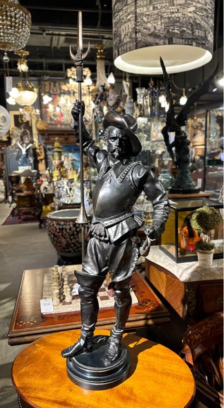 Antique sculpture "Musketeer"