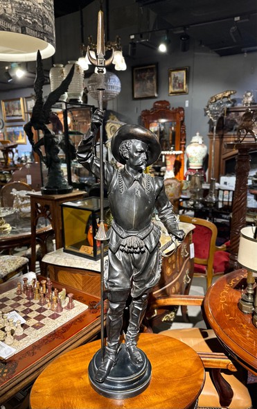 Antique sculpture "Musketeer"