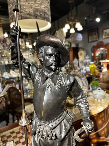 Antique sculpture "Musketeer"