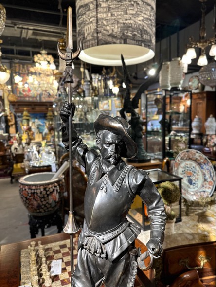 Antique sculpture "Musketeer"