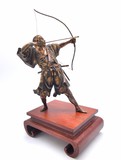 Antique sculpture "Samurai with a bow"
