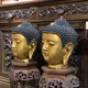 Vintage paired sculptures "Buddha"