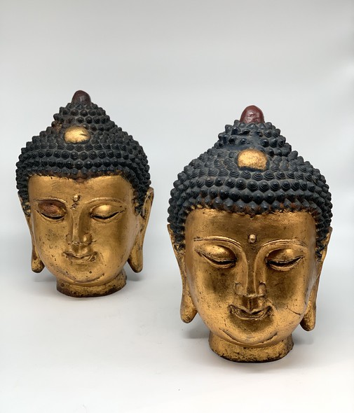 Vintage paired sculptures "Buddha"