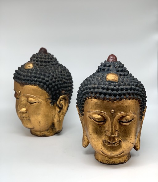 Vintage paired sculptures "Buddha"