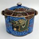 Antique biscuit bowl with dragon, Satsuma