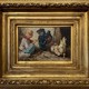 Antique painting "Boy and Birds"