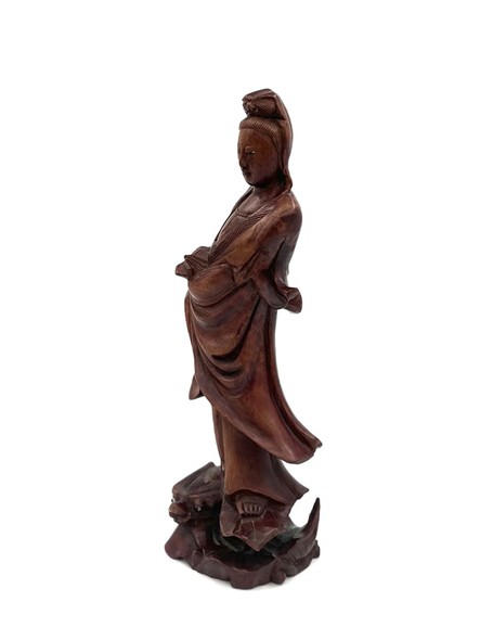 Antique Guanyin Tree Sculpture