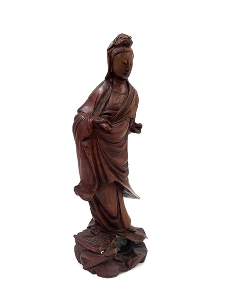 Antique Guanyin Tree Sculpture