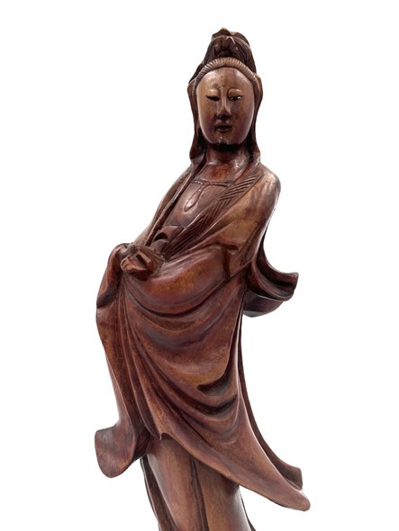 Antique Guanyin Tree Sculpture