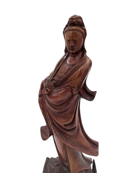 Antique Guanyin Tree Sculpture