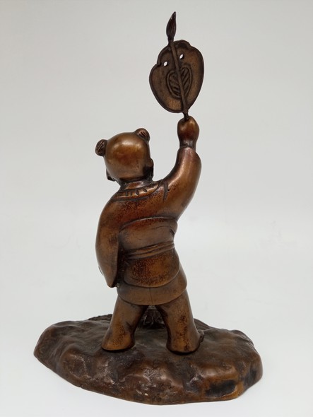 Antique sculpture "Boy with gumbay"