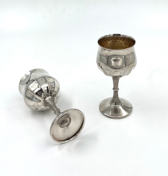 Antique pair of goblets, England
