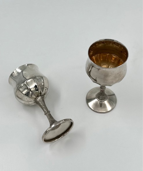 Antique pair of goblets, England