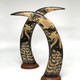 Antique carved elements "Buffalo horns"