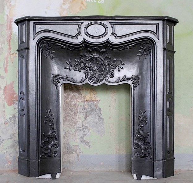 Antique cast iron fireplace Pompadour