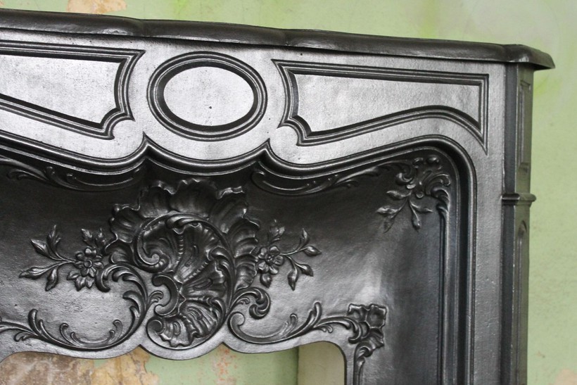 Antique cast iron fireplace Pompadour