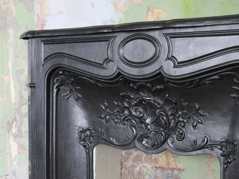 Antique cast iron fireplace Pompadour