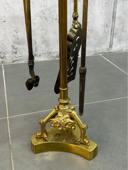 Antique fireplace set