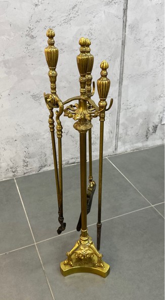 Antique fireplace set