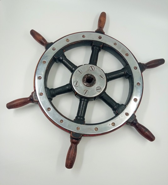 Antique ship's wheel