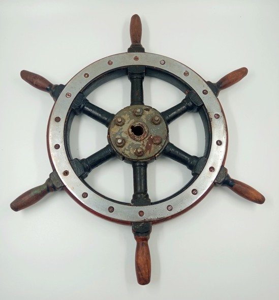 Antique ship's wheel