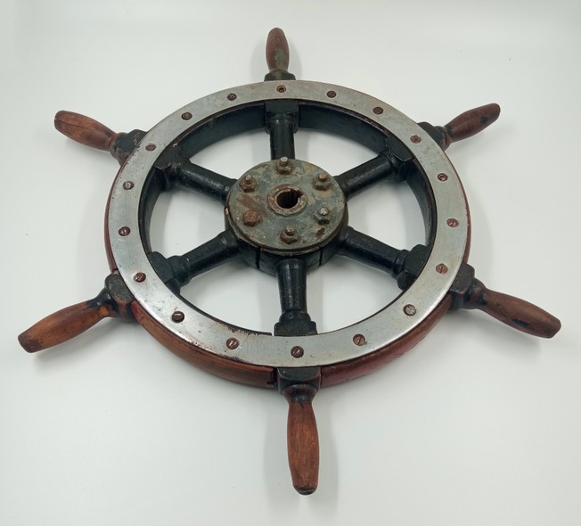 Antique ship's wheel