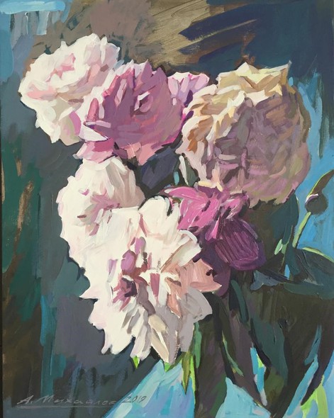 Painting "Moscow region peonies"