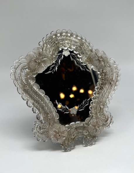 Small vintage Murano glass mirror