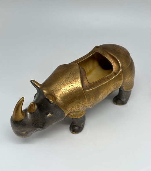 Antique Rhinoceros Jewelry Box