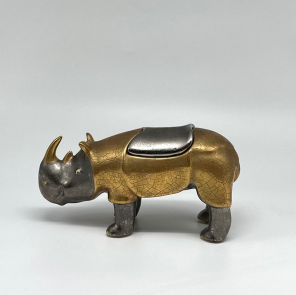 Antique Rhinoceros Jewelry Box