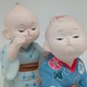 Винтажная скульптура «Дети в кимоно»