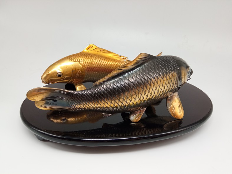 Vintage sculpture "Carps"