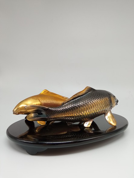 Vintage sculpture "Carps"