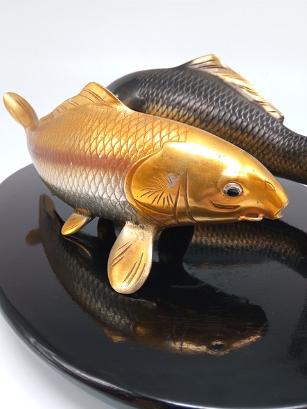 Vintage sculpture "Carps"