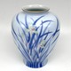 Vintage vase "Irises" Fukagawa